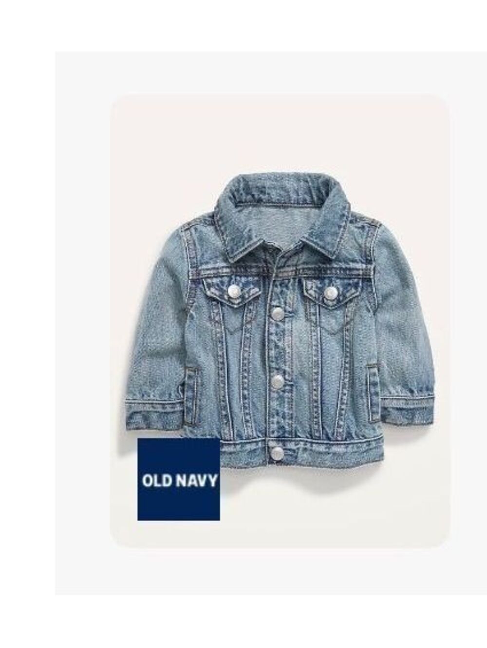 Unisex Light- Wash Jean Jacket for Baby